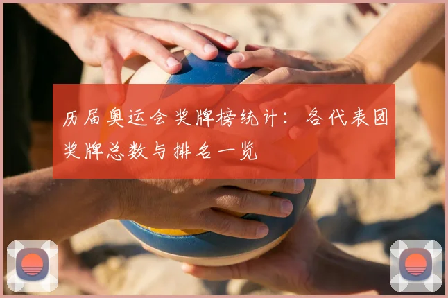 历届奥运会奖牌榜统计：各代表团奖牌总数与排名一览